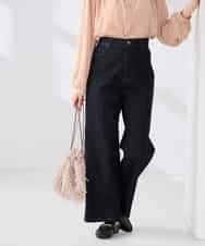 K2LFD10059 a.v.v(アー・ヴェ・ヴェ) ワイドデニムパンツ ネイビー