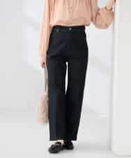 K2LFD10059 a.v.v(アー・ヴェ・ヴェ) ワイドデニムパンツ ネイビー