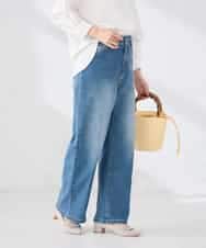 K2LFD10059 a.v.v(アー・ヴェ・ヴェ) ワイドデニムパンツ ネイビー