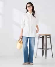 K2LFD10059 a.v.v(アー・ヴェ・ヴェ) ワイドデニムパンツ ネイビー