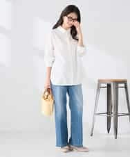 K2LFD10059 a.v.v(アー・ヴェ・ヴェ) ワイドデニムパンツ ネイビー