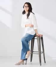 K2LFD10059 a.v.v(アー・ヴェ・ヴェ) ワイドデニムパンツ ネイビー