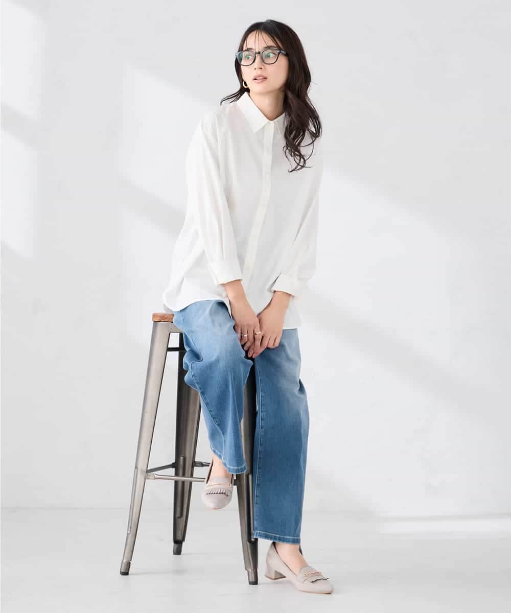 K2LFD10059 a.v.v(アー・ヴェ・ヴェ) ワイドデニムパンツ ネイビー