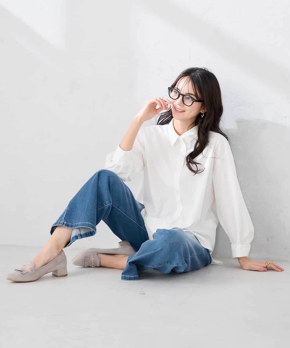 K2LFD10059 a.v.v(アー・ヴェ・ヴェ) ワイドデニムパンツ ネイビー