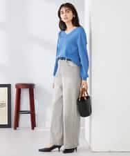 K2LFD10059 a.v.v(アー・ヴェ・ヴェ) ワイドデニムパンツ ネイビー