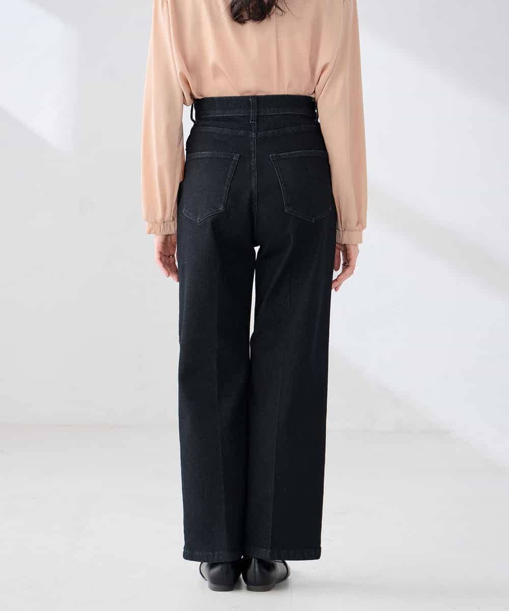 K2LFD10059 a.v.v(アー・ヴェ・ヴェ) ワイドデニムパンツ ネイビー