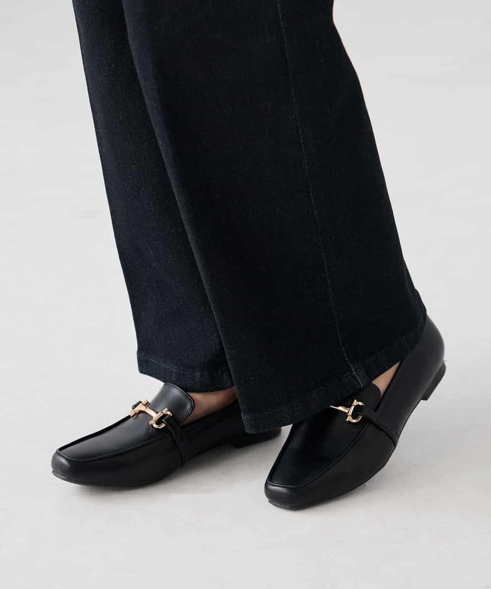 K2LFD10059 a.v.v(アー・ヴェ・ヴェ) ワイドデニムパンツ ネイビー