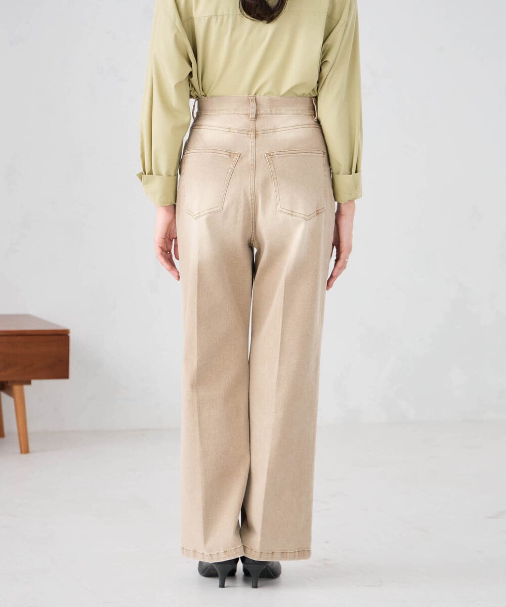 K2LFD27059 a.v.v(アー・ヴェ・ヴェ) ワイドデニムパンツ ベージュ