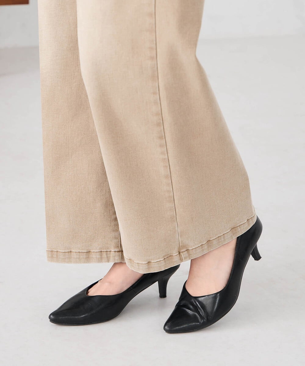 K2LFD27059 a.v.v(アー・ヴェ・ヴェ) ワイドデニムパンツ ベージュ