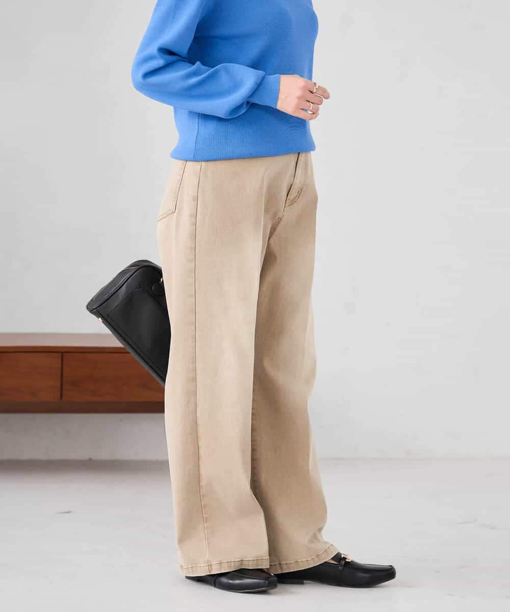 K2LFD27059 a.v.v(アー・ヴェ・ヴェ) ワイドデニムパンツ ベージュ