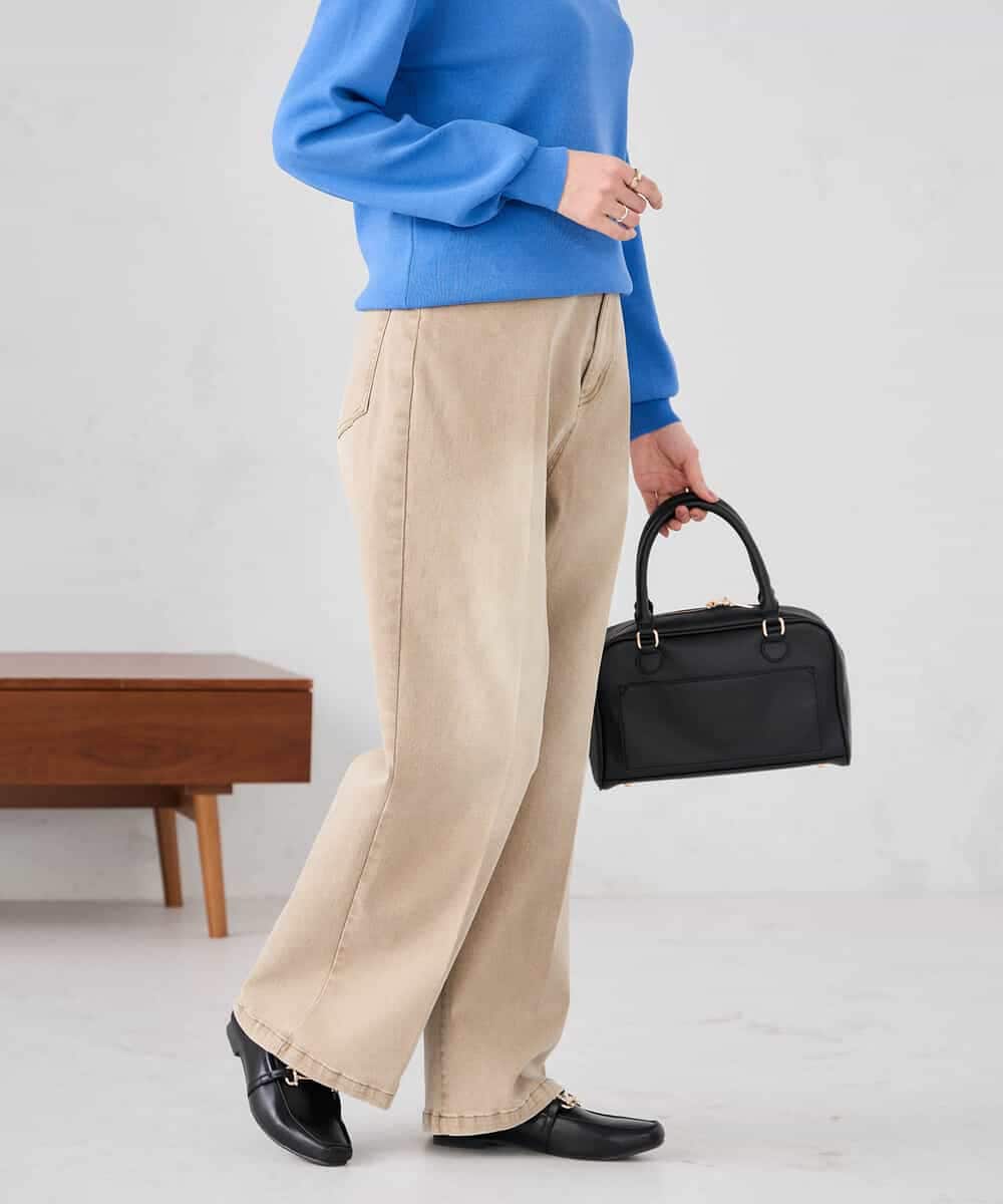 K2LFD27059 a.v.v(アー・ヴェ・ヴェ) ワイドデニムパンツ ベージュ