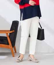 K2LFD28054 a.v.v(アー・ヴェ・ヴェ) センタープレススリムパンツ ホワイト