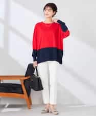 K2LFD28054 a.v.v(アー・ヴェ・ヴェ) センタープレススリムパンツ ホワイト