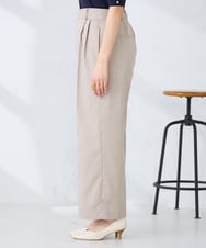 K2LFD29059 a.v.v(アー・ヴェ・ヴェ) 【洗える】タックワイドパンツ ライトイエロー