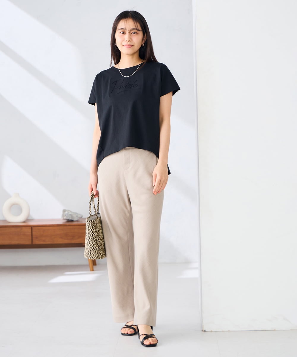 K2LFD31059 a.v.v(アー・ヴェ・ヴェ) 【洗える】バイアスイージーパンツ ベージュ