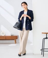 K2LFD31059 a.v.v(アー・ヴェ・ヴェ) 【洗える】バイアスイージーパンツ ベージュ