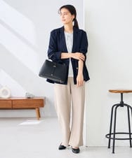 K2LFD31059 a.v.v(アー・ヴェ・ヴェ) 【洗える】バイアスイージーパンツ ベージュ