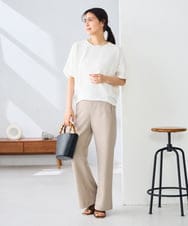 K2LFD31059 a.v.v(アー・ヴェ・ヴェ) 【洗える】バイアスイージーパンツ ベージュ