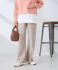 K2LFD31059 a.v.v(アー・ヴェ・ヴェ) 【洗える】バイアスイージーパンツ ベージュ