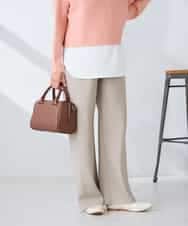 K2LFD31059 a.v.v(アー・ヴェ・ヴェ) 【洗える】バイアスイージーパンツ ベージュ