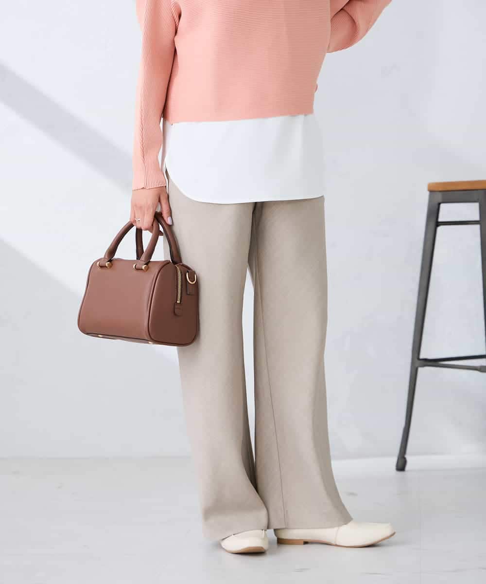 K2LFD31059 a.v.v(アー・ヴェ・ヴェ) 【洗える】バイアスイージーパンツ ベージュ