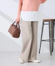 K2LFD31059 a.v.v(アー・ヴェ・ヴェ) 【洗える】バイアスイージーパンツ ベージュ