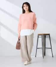 K2LFD31059 a.v.v(アー・ヴェ・ヴェ) 【洗える】バイアスイージーパンツ ベージュ