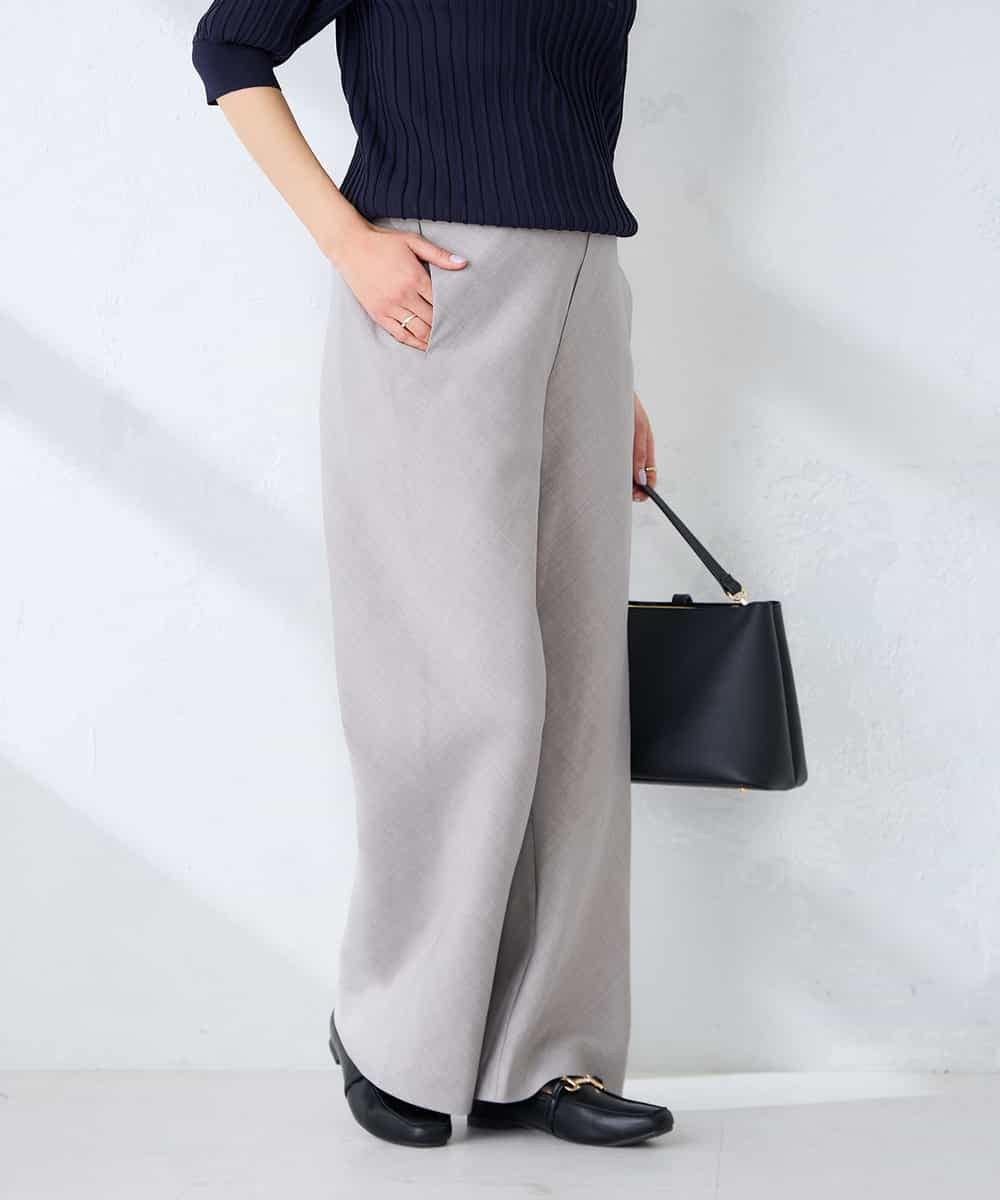 K2LFD31059 a.v.v(アー・ヴェ・ヴェ) 【洗える】バイアスイージーパンツ ベージュ