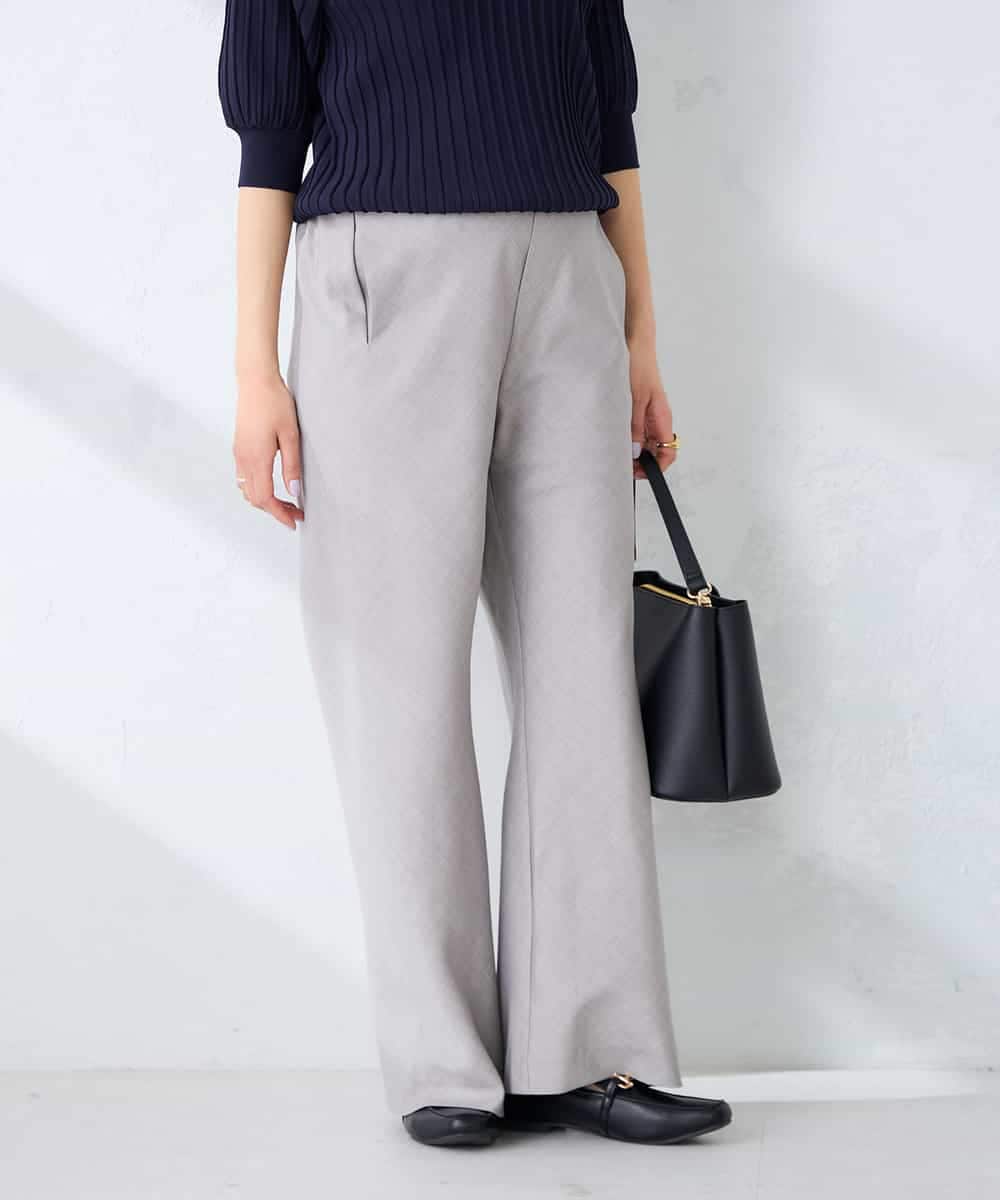 K2LFD31059 a.v.v(アー・ヴェ・ヴェ) 【洗える】バイアスイージーパンツ ベージュ