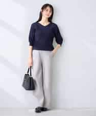 K2LFD31059 a.v.v(アー・ヴェ・ヴェ) 【洗える】バイアスイージーパンツ ベージュ