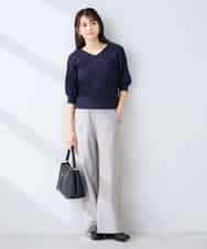 K2LFD31059 a.v.v(アー・ヴェ・ヴェ) 【洗える】バイアスイージーパンツ ベージュ