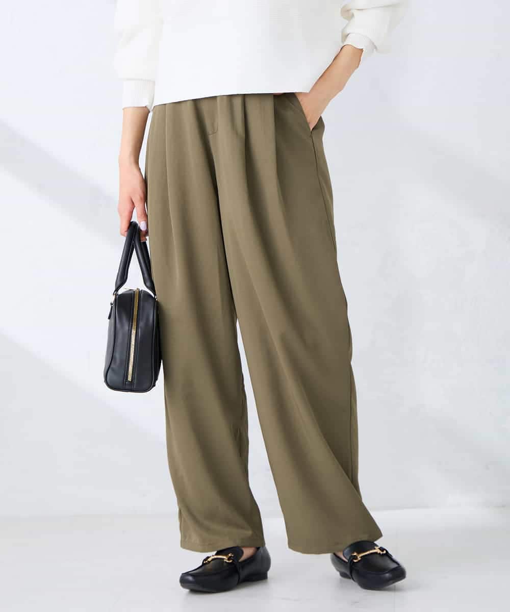 K2LFD32059 a.v.v(アー・ヴェ・ヴェ) 2タックパンツ カーキ