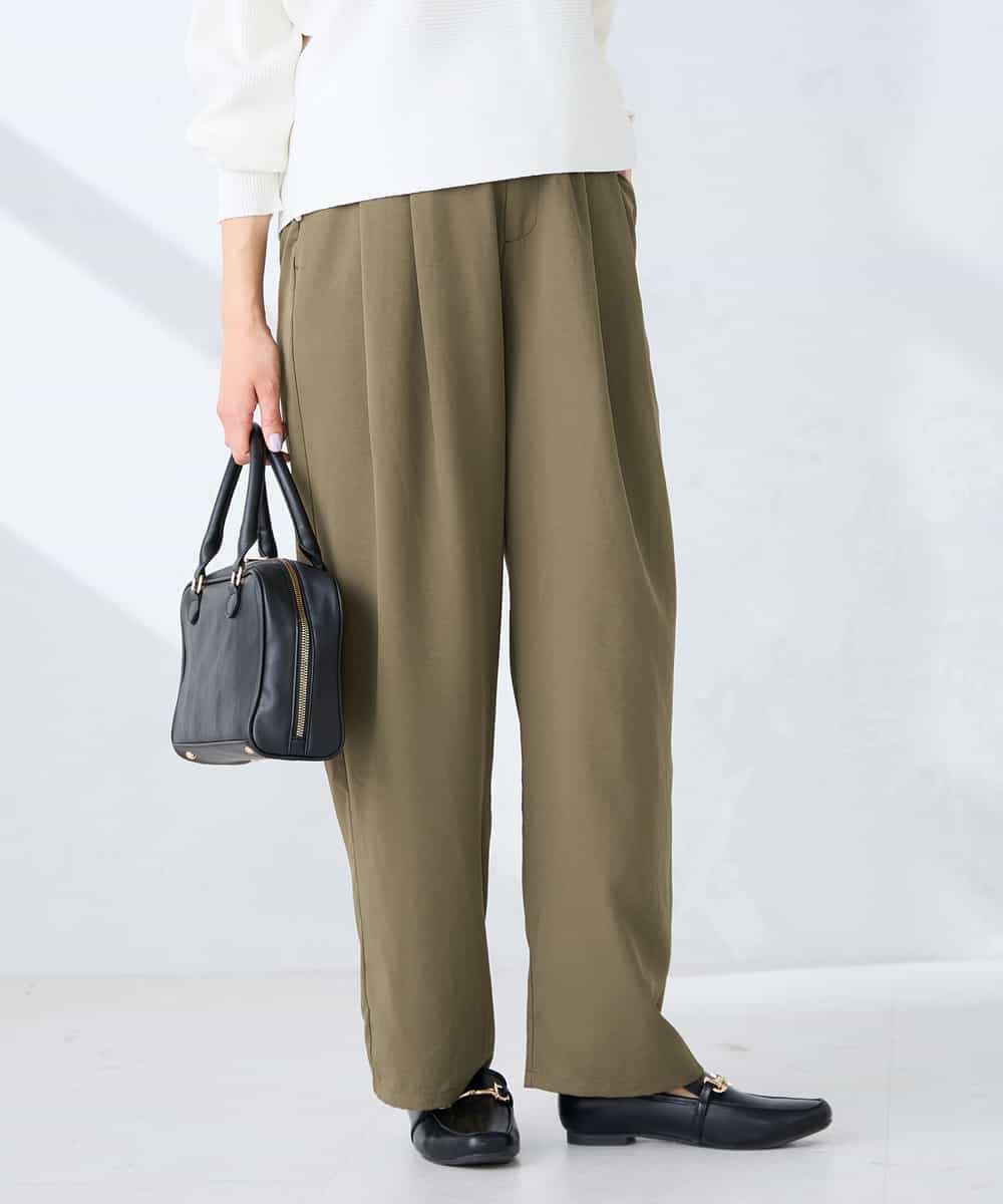 K2LFD32059 a.v.v(アー・ヴェ・ヴェ) 2タックパンツ カーキ