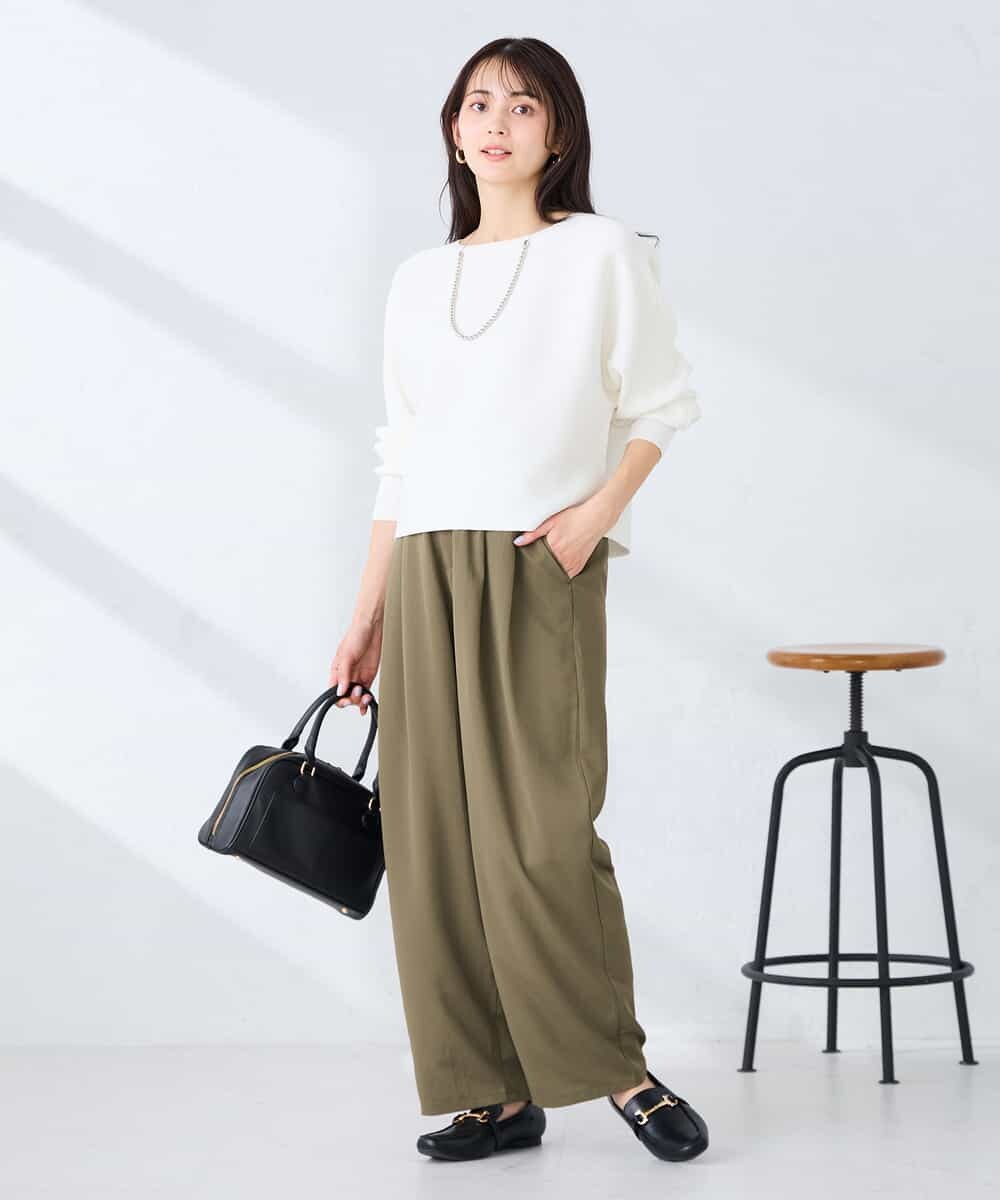 K2LFD32059 a.v.v(アー・ヴェ・ヴェ) 2タックパンツ カーキ