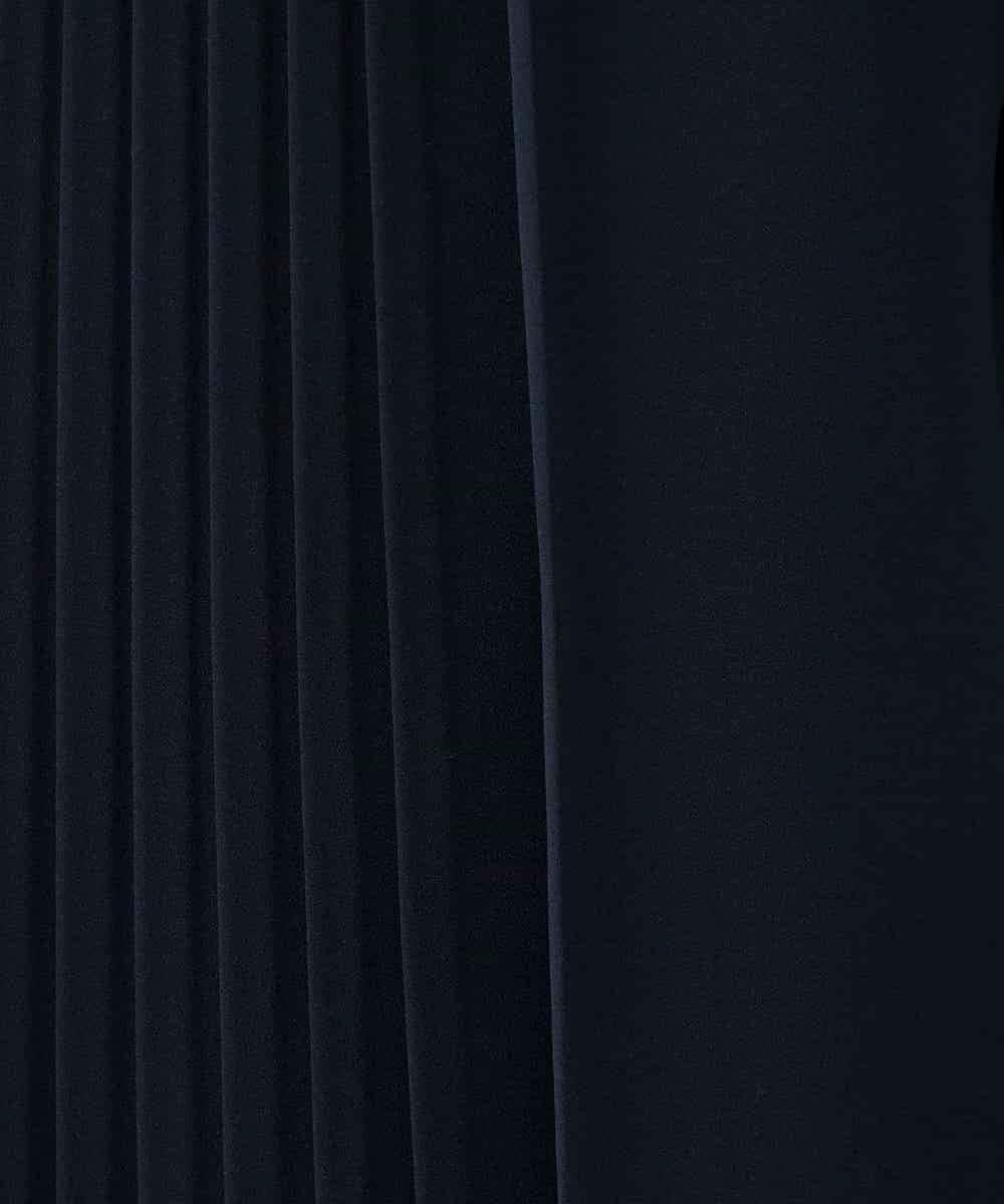 K2LFD38059 a.v.v(アー・ヴェ・ヴェ) 【洗える】サイドプリーツクロップドパンツ ネイビー