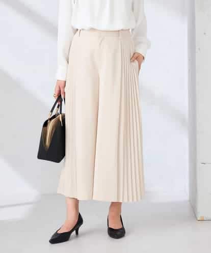 K2LFD38059 a.v.v 【洗える】サイドプリーツクロップドパンツ