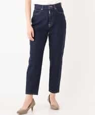 K2LFJ53079 a.v.v(アー・ヴェ・ヴェ) 【WEB限定アイテム/SOMETHING/サムシング】 FRENCH NOUVEAU ROOMY SLIM スリムデニム ネイビー
