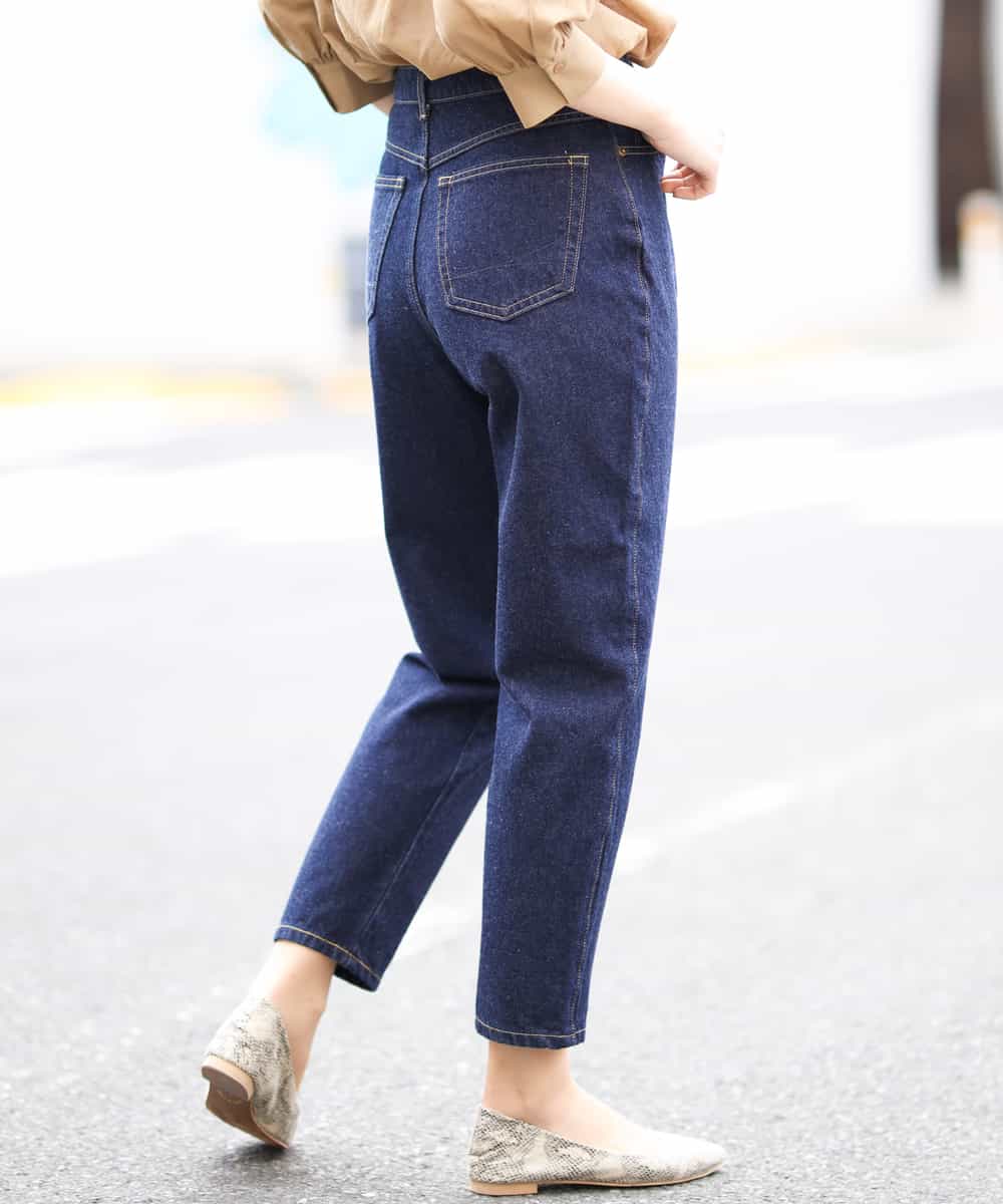 K2LFJ53079 a.v.v(アー・ヴェ・ヴェ) 【WEB限定アイテム/SOMETHING/サムシング】 FRENCH NOUVEAU ROOMY SLIM スリムデニム ネイビー