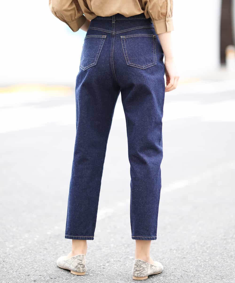 K2LFJ53079 a.v.v(アー・ヴェ・ヴェ) 【WEB限定アイテム/SOMETHING/サムシング】 FRENCH NOUVEAU ROOMY SLIM スリムデニム ネイビー