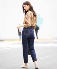 K2LFJ53079 a.v.v(アー・ヴェ・ヴェ) 【WEB限定アイテム/SOMETHING/サムシング】 FRENCH NOUVEAU ROOMY SLIM スリムデニム ネイビー