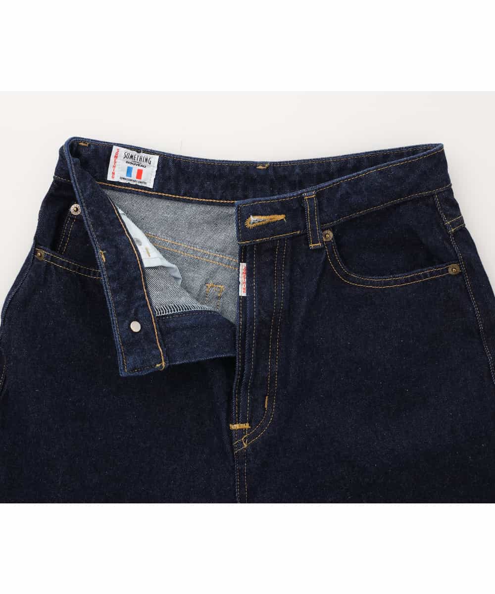 K2LFJ53079 a.v.v(アー・ヴェ・ヴェ) 【WEB限定アイテム/SOMETHING/サムシング】 FRENCH NOUVEAU ROOMY SLIM スリムデニム ネイビー