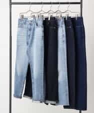 K2LFJ53079 a.v.v(アー・ヴェ・ヴェ) 【WEB限定アイテム/SOMETHING/サムシング】 FRENCH NOUVEAU ROOMY SLIM スリムデニム ネイビー