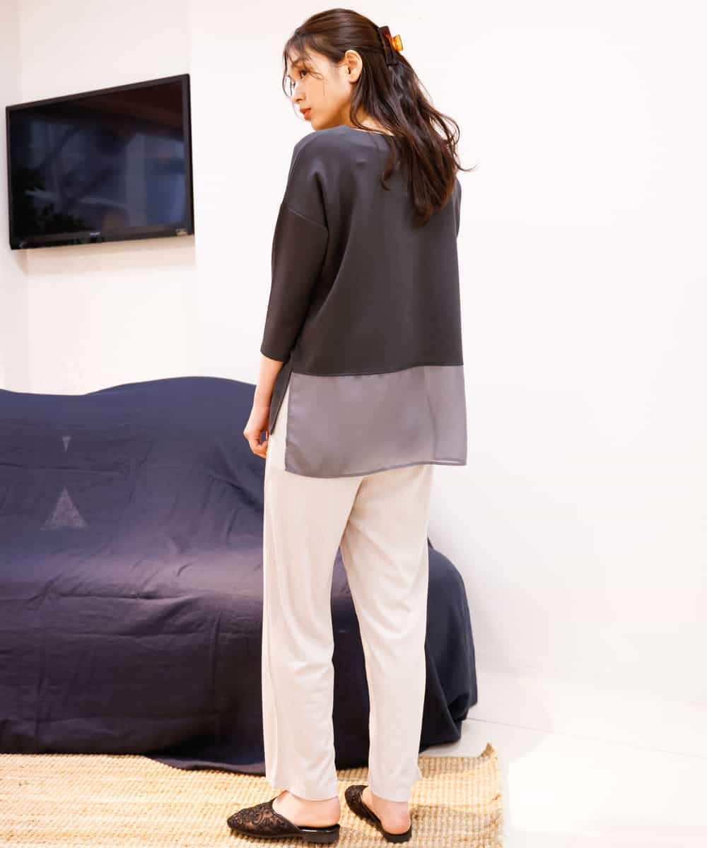 K2LFM14039 a.v.v(アー・ヴェ・ヴェ) 【セットアップ対応】リブパンツ[WEB限定サイズ] ライトグレー