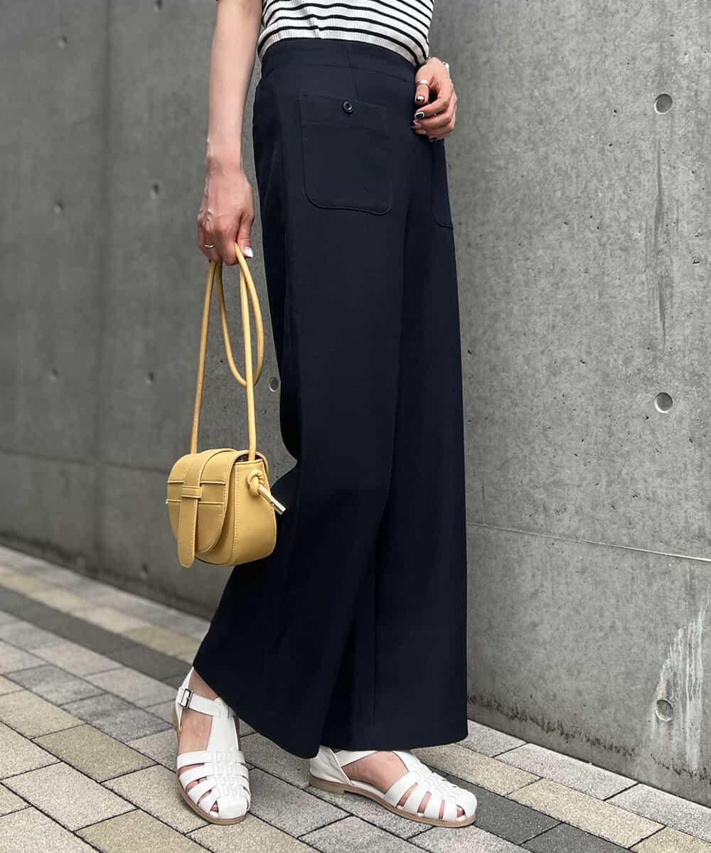 K2LFP29059 a.v.v(アー・ヴェ・ヴェ) ワイドストレートパンツ ホワイト