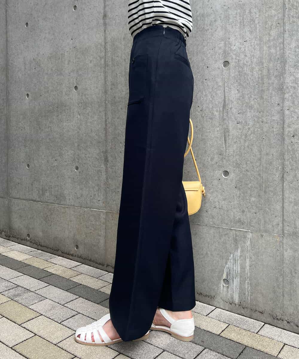 K2LFP29059 a.v.v(アー・ヴェ・ヴェ) ワイドストレートパンツ ホワイト