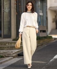 K2LFS10054 a.v.v(アー・ヴェ・ヴェ) デニムワイドパンツ アイボリー