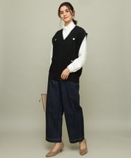 K2LFS10054 a.v.v(アー・ヴェ・ヴェ) デニムワイドパンツ アイボリー