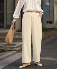 K2LFS10054 a.v.v(アー・ヴェ・ヴェ) デニムワイドパンツ アイボリー