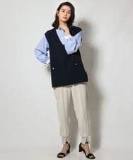 K2LFS20059 a.v.v(アー・ヴェ・ヴェ) とろみサテンジョガーパンツ ブラック