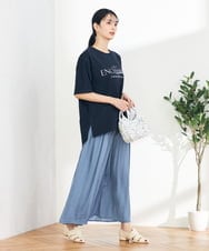 K2LGA18049 a.v.v(アー・ヴェ・ヴェ) 【洗える/雑誌InRed(宝島社)5月号掲載】サテンギャザースカンツ ベージュ